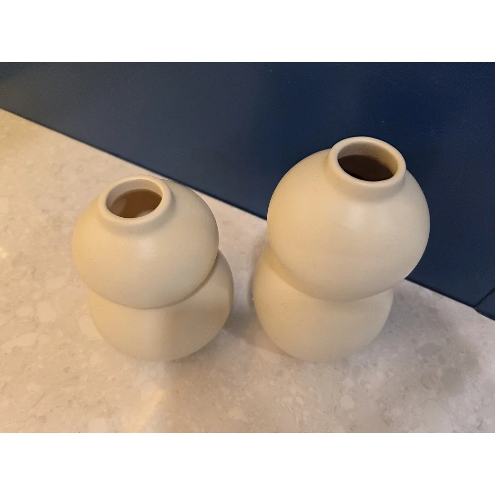 Set Of 2 Bud Vases by Home Essentials Cream/Off White‎ 5